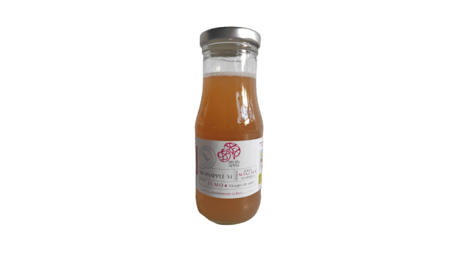 Zumo ecológico natural de manzana con vinagre de manzana Brainapple Alga