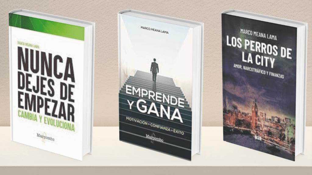 Libros Nunca dejes de empezar Emprende y Gana Los perros de la city de Marco Meana Lama